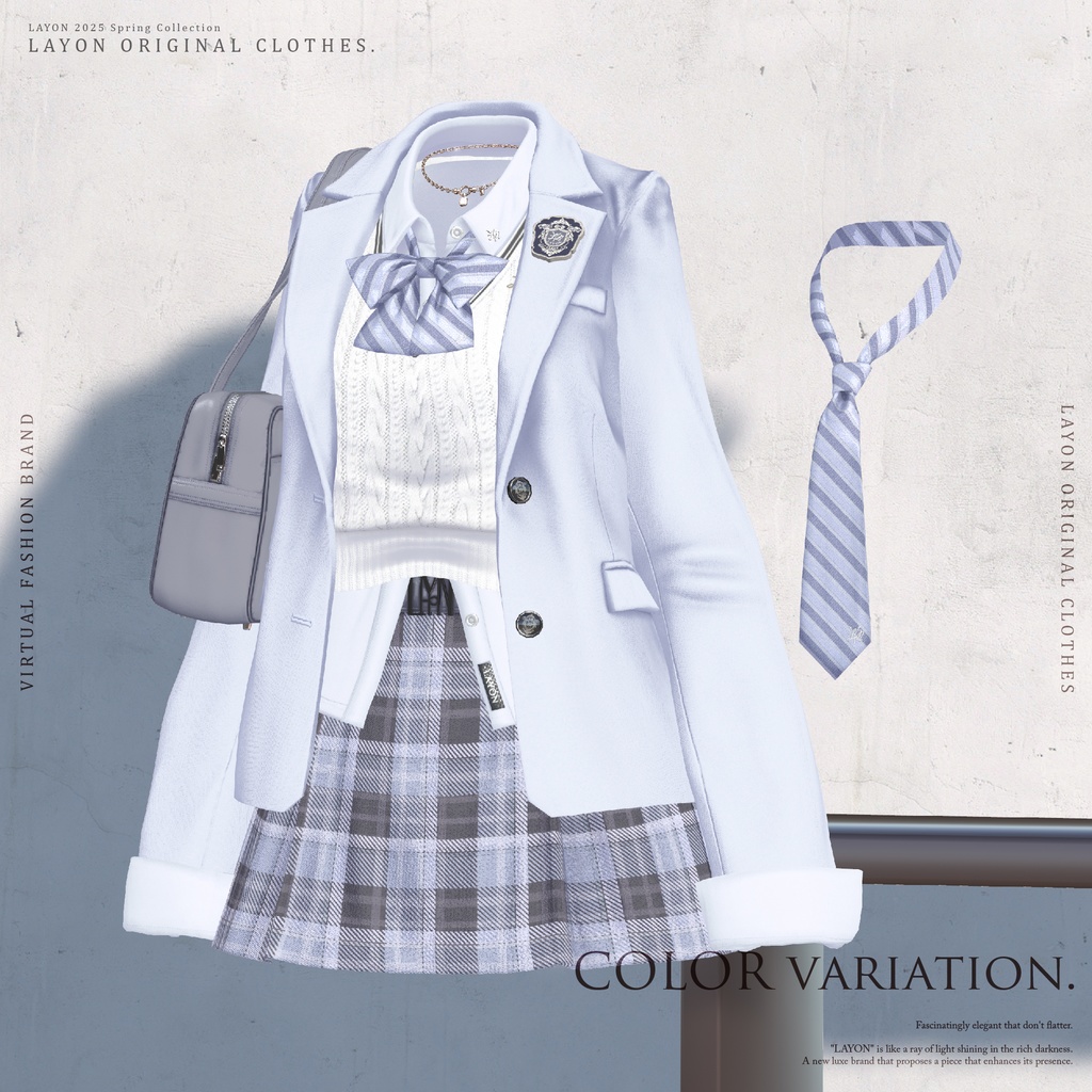 【3D】ACADEMIC HIGH SCHOOL UNIFORM (森羅/しなの/愛莉/マヌカ/ラシューシャ/桔梗/Lapwing/Sio対応) #LAYON服 #LAYONコーデ