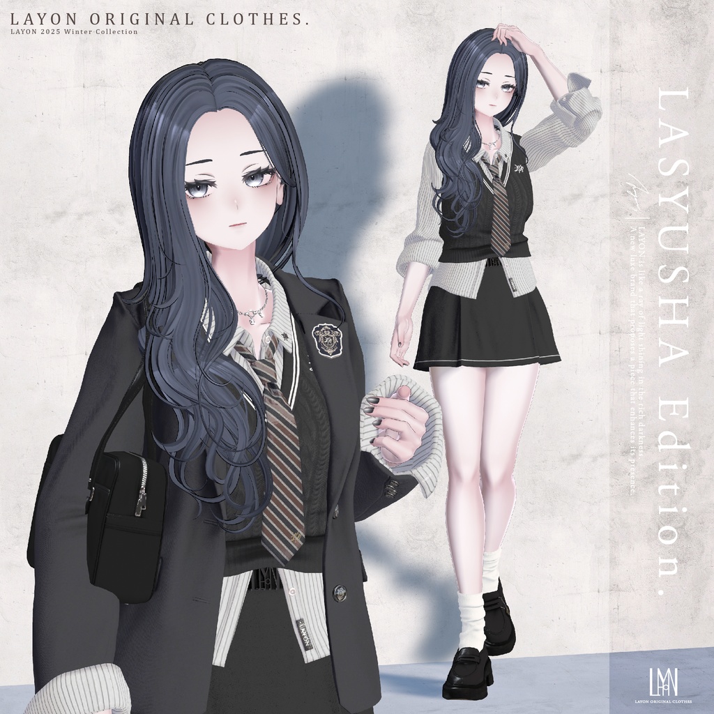 【3D】ACADEMIC HIGH SCHOOL UNIFORM (森羅/しなの/愛莉/マヌカ/ラシューシャ/桔梗/Lapwing/Sio対応) #LAYON服 #LAYONコーデ