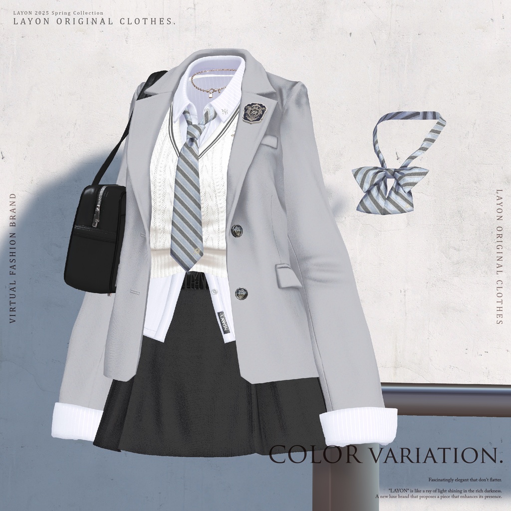 【3D】ACADEMIC HIGH SCHOOL UNIFORM (森羅/しなの/愛莉/マヌカ/ラシューシャ/桔梗/Lapwing/Sio対応) #LAYON服 #LAYONコーデ