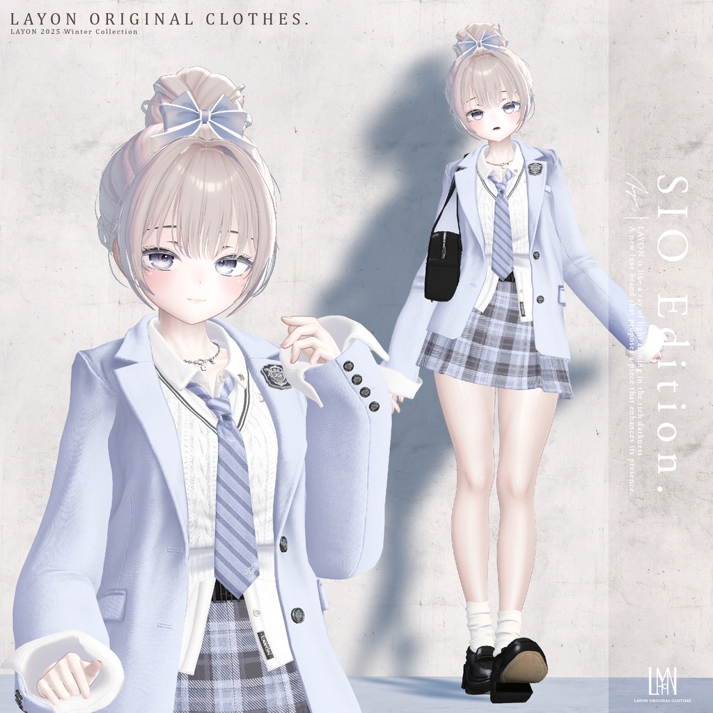 【3D】ACADEMIC HIGH SCHOOL UNIFORM (森羅/しなの/愛莉/マヌカ/ラシューシャ/桔梗/Lapwing/Sio対応) #LAYON服 #LAYONコーデ