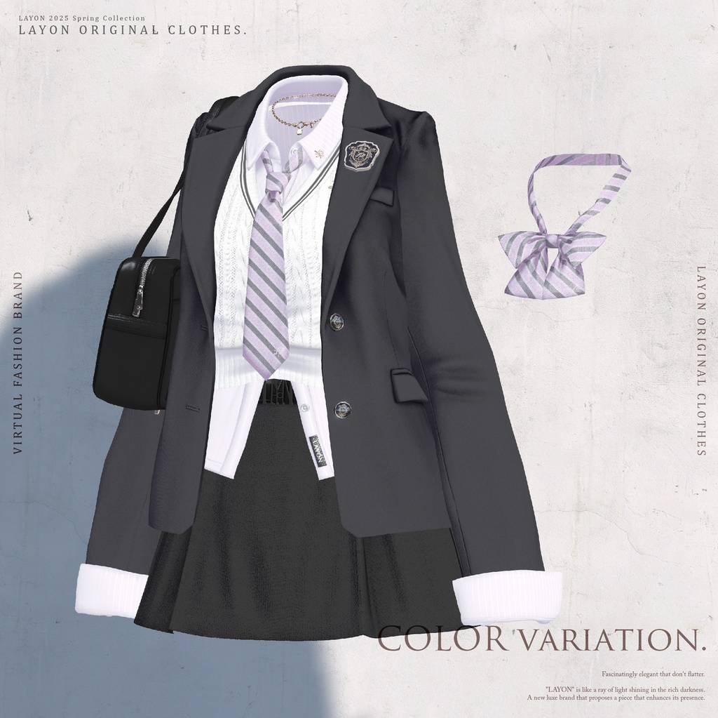 【3D】ACADEMIC HIGH SCHOOL UNIFORM (森羅/しなの/愛莉/マヌカ/ラシューシャ/桔梗/Lapwing/Sio対応) #LAYON服 #LAYONコーデ
