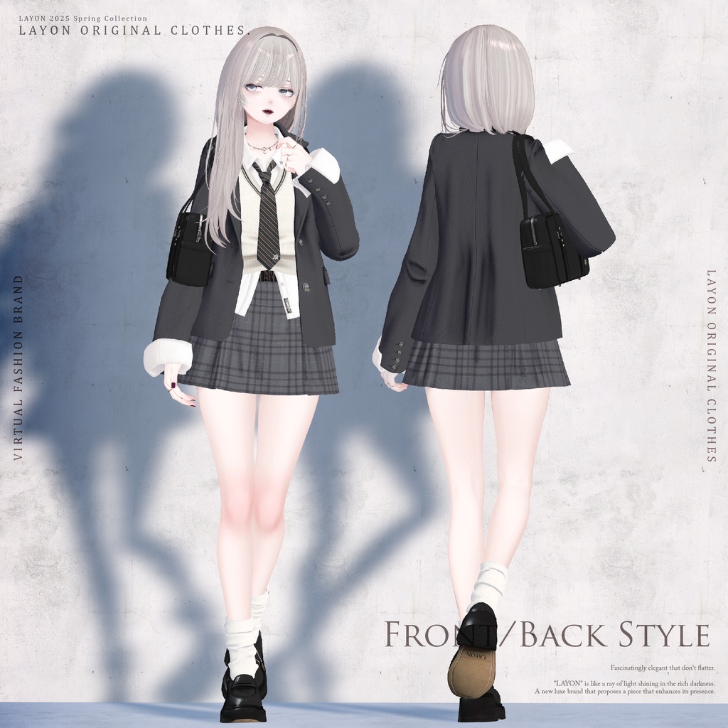 【3D】ACADEMIC HIGH SCHOOL UNIFORM (森羅/しなの/愛莉/マヌカ/ラシューシャ/桔梗/Lapwing/Sio対応) #LAYON服 #LAYONコーデ