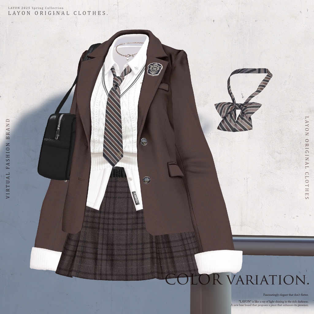 【3D】ACADEMIC HIGH SCHOOL UNIFORM (森羅/しなの/愛莉/マヌカ/ラシューシャ/桔梗/Lapwing/Sio対応) #LAYON服 #LAYONコーデ