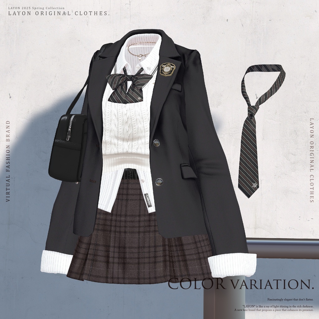 【3D】ACADEMIC HIGH SCHOOL UNIFORM (森羅/しなの/愛莉/マヌカ/ラシューシャ/桔梗/Lapwing/Sio対応) #LAYON服 #LAYONコーデ