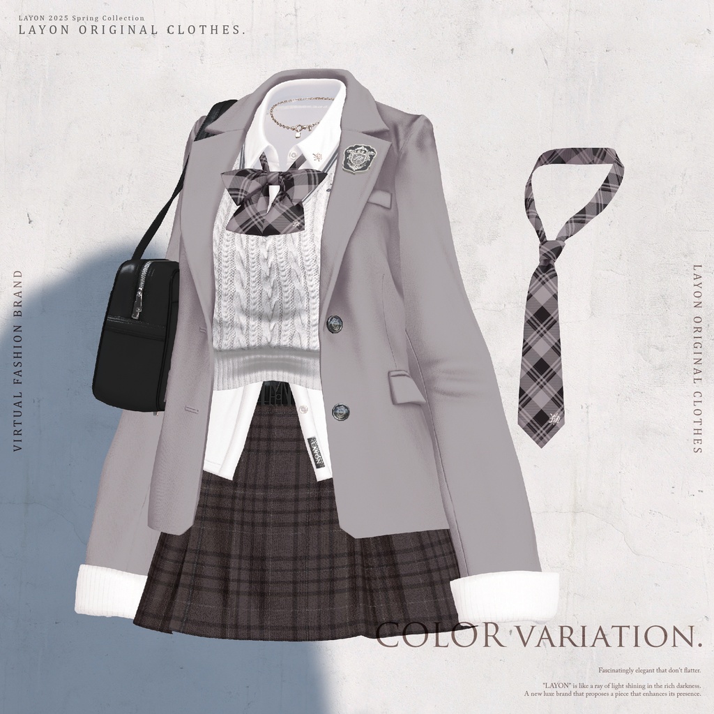 【3D】ACADEMIC HIGH SCHOOL UNIFORM (森羅/しなの/愛莉/マヌカ/ラシューシャ/桔梗/Lapwing/Sio対応) #LAYON服 #LAYONコーデ