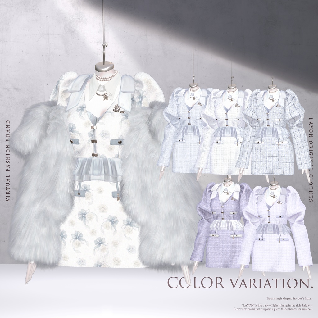 【3D】Sillage de Nuit (森羅/しなの/LUMINA/マヌカ/ラシューシャ/Lapwing/Sio/マリシア/ミルティナ/ルルネ/対応) #LAYON服 #LAYONコーデ