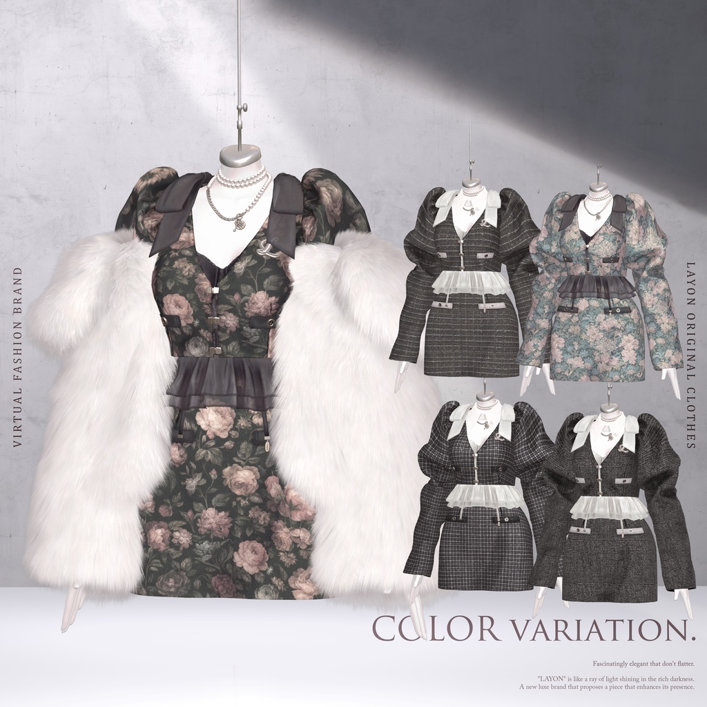 【3D】Sillage de Nuit (森羅/しなの/LUMINA/マヌカ/ラシューシャ/Lapwing/Sio/マリシア/ミルティナ/ルルネ/対応) #LAYON服 #LAYONコーデ