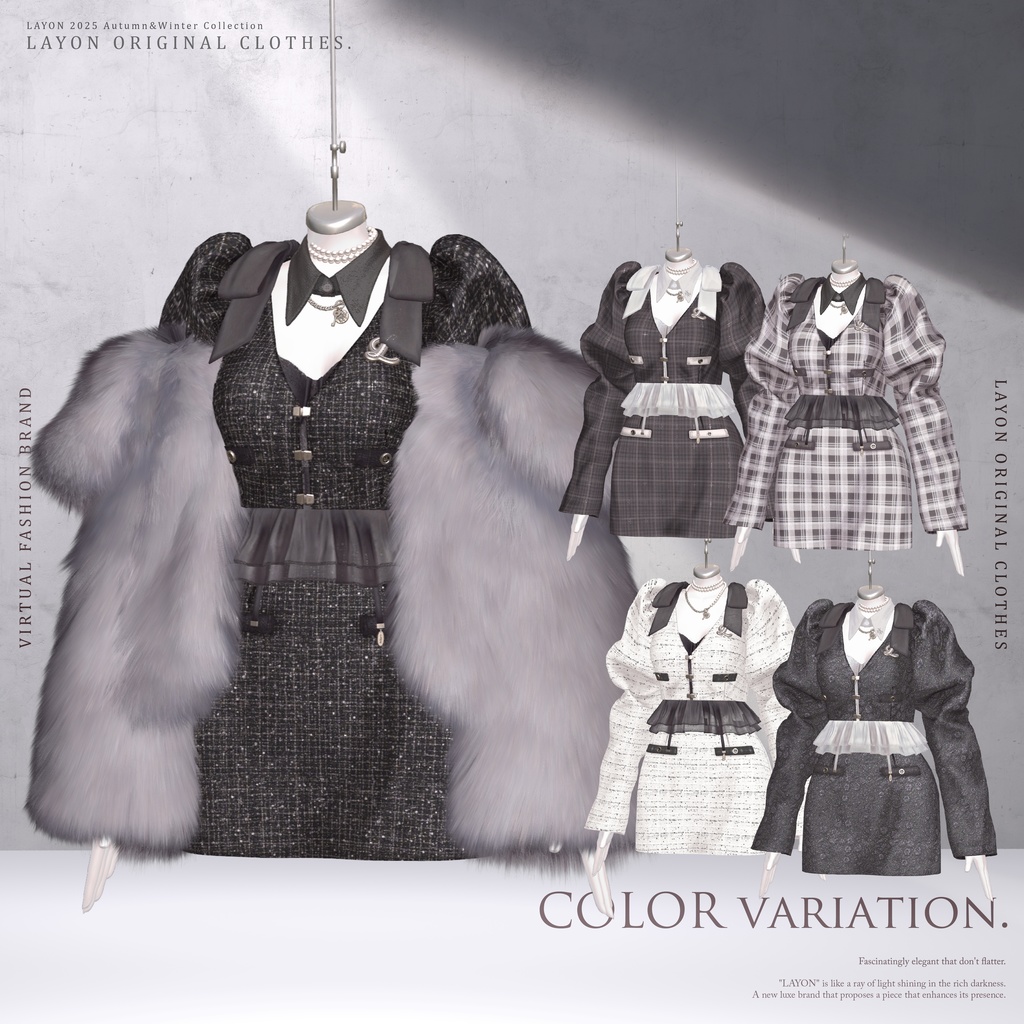 【3D】Sillage de Nuit (森羅/しなの/LUMINA/マヌカ/ラシューシャ/Lapwing/Sio/マリシア/ミルティナ/ルルネ/対応) #LAYON服 #LAYONコーデ