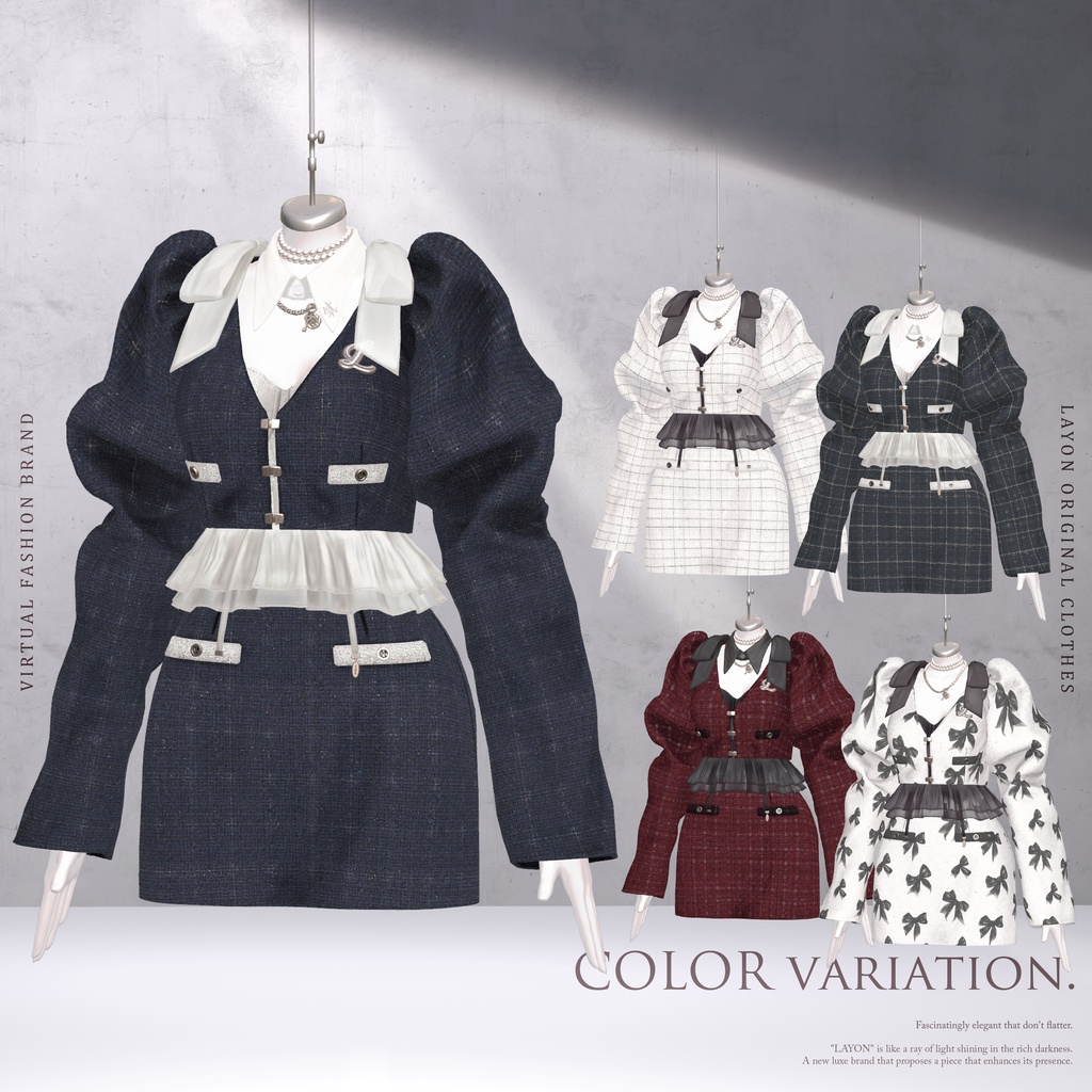 【3D】Sillage de Nuit (森羅/しなの/LUMINA/マヌカ/ラシューシャ/Lapwing/Sio/マリシア/ミルティナ/ルルネ/対応) #LAYON服 #LAYONコーデ