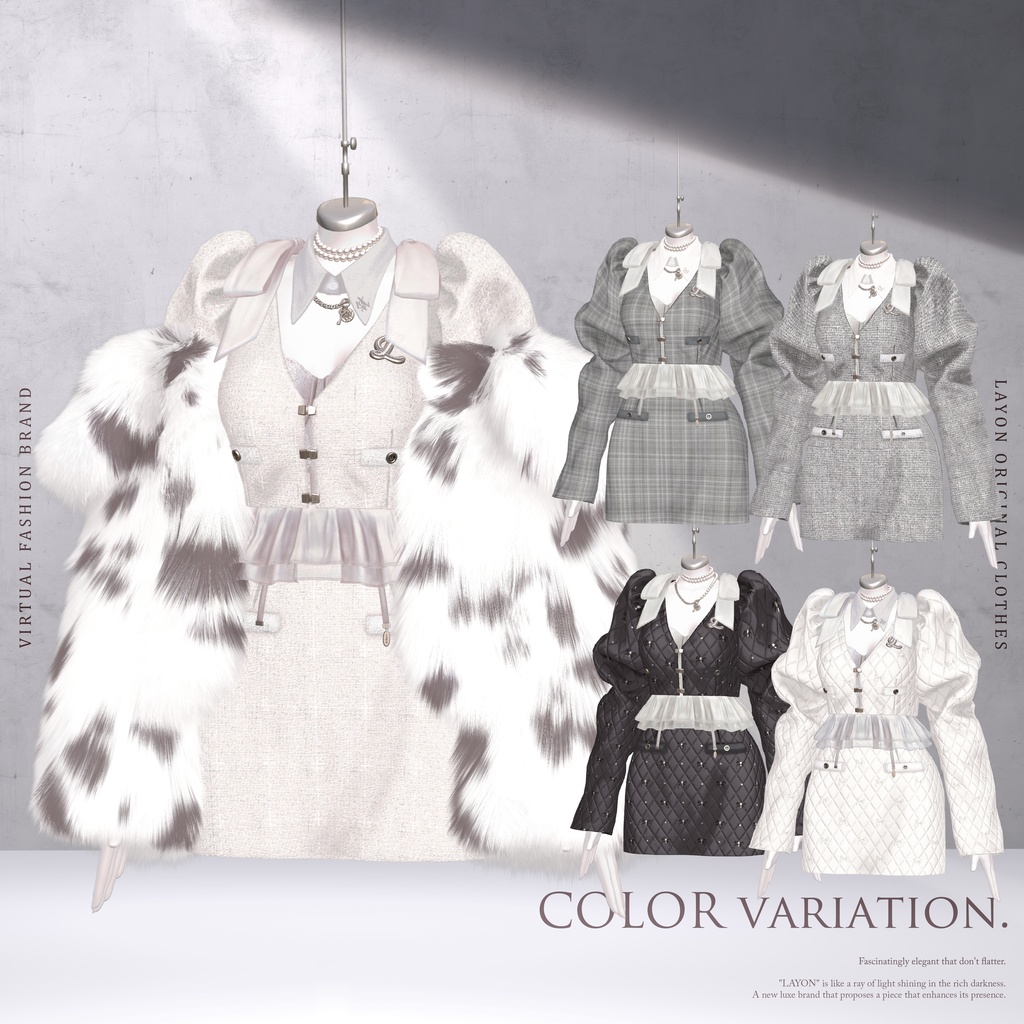 【3D】Sillage de Nuit (森羅/しなの/LUMINA/マヌカ/ラシューシャ/Lapwing/Sio/マリシア/ミルティナ/ルルネ/対応) #LAYON服 #LAYONコーデ