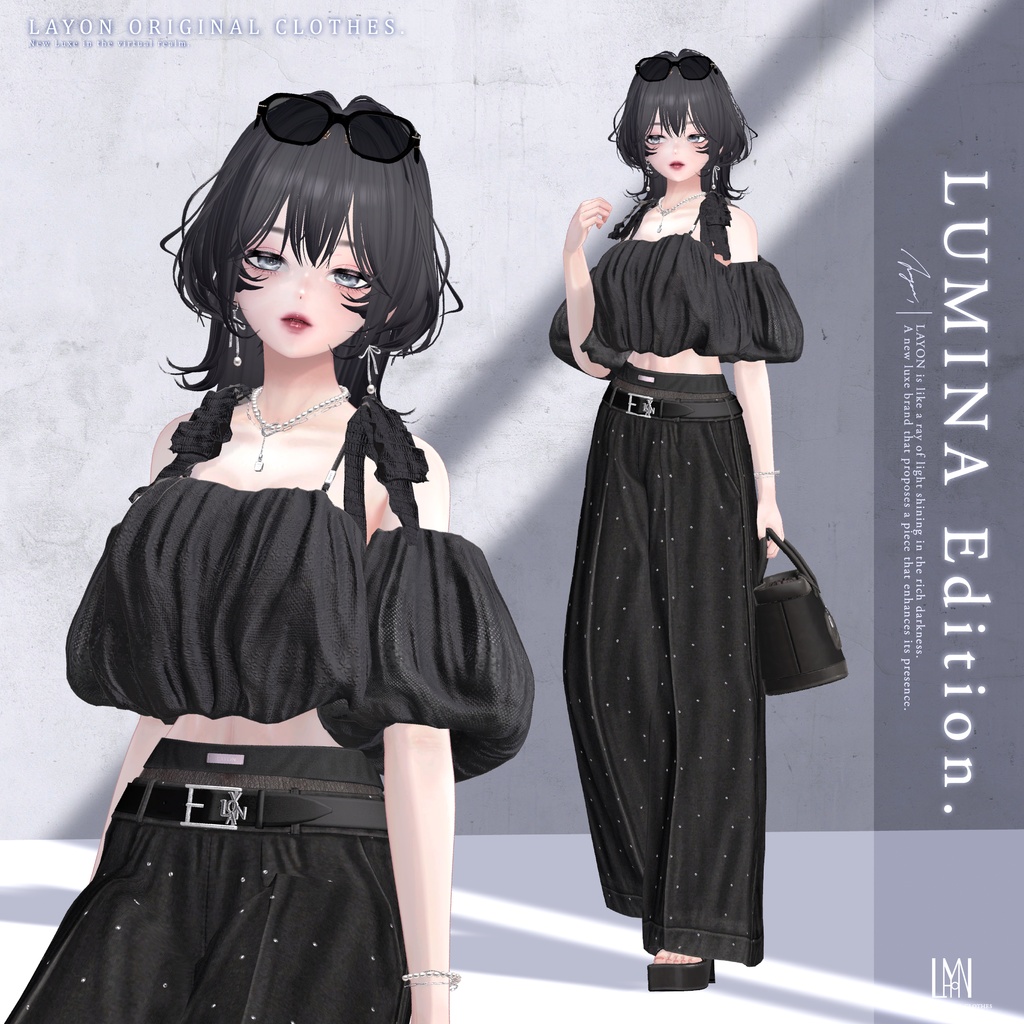【3D】HAZE LINE (森羅/しなの/LUMINA/マヌカ/Mayo/Sio/ミルティナ/マリシア/Lapwing/ラシューシャ/ルルネ/水瀬/狛乃/Alué(+Head)/斑霞/泣夜/彼方対応) #LAYON服 #LAYONコーデ