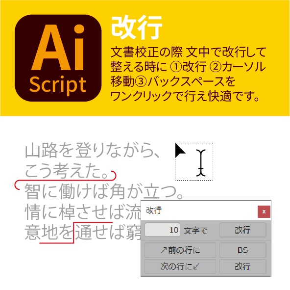 改行 (Line break)