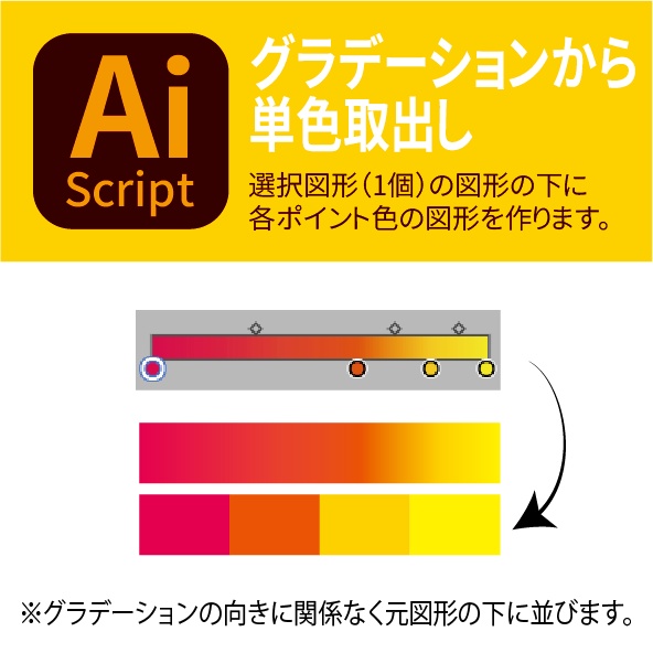 グラデーション↔単色