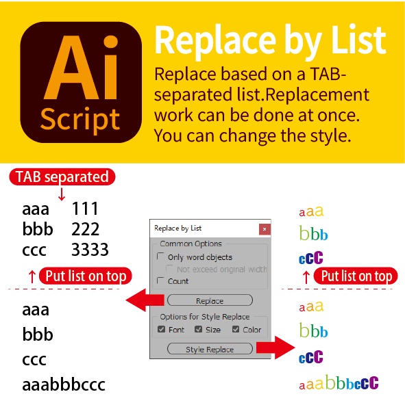 リスト置換(Replace by List)