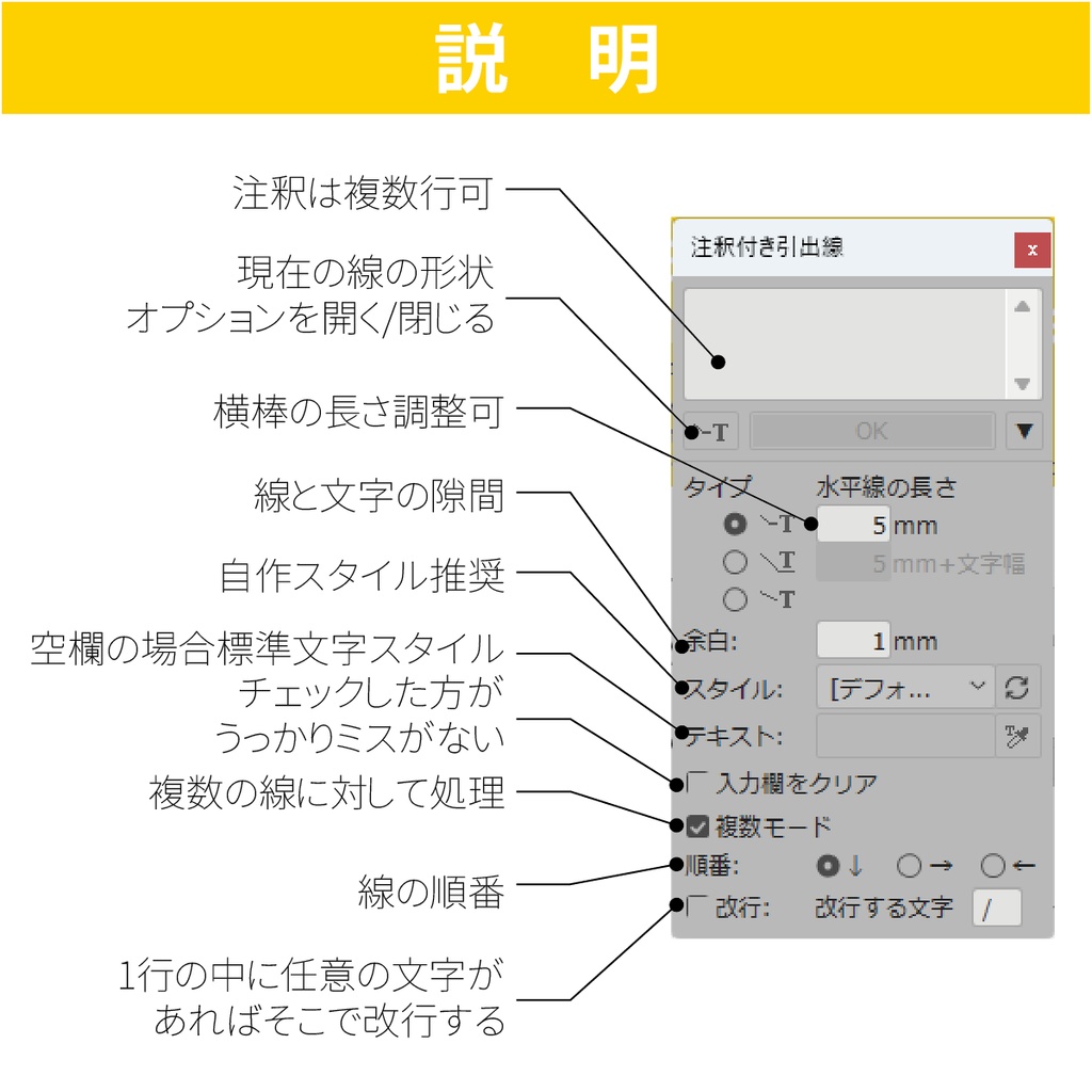 注釈付き引出線 / Annotated_Leader