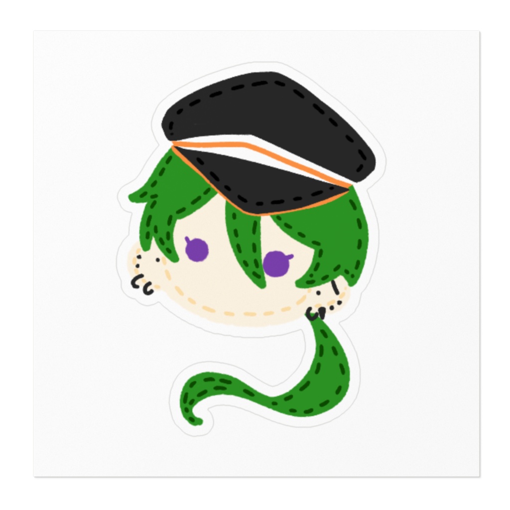 生首へらちゃんステッカー