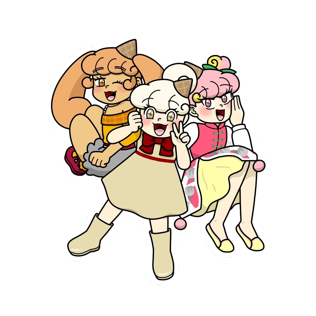 アイスんちゅステッカー バータオカル