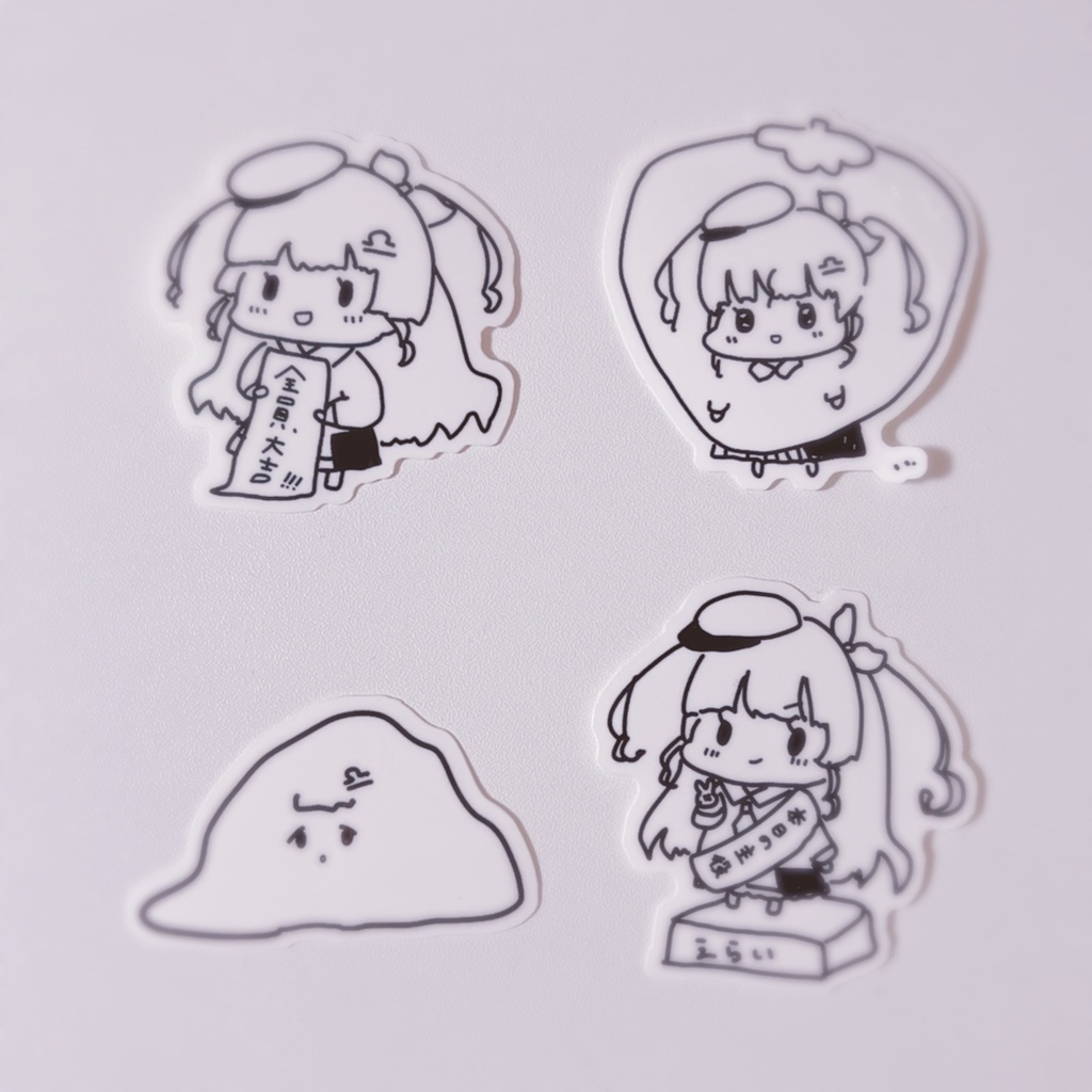 天秤ダイカットステッカー