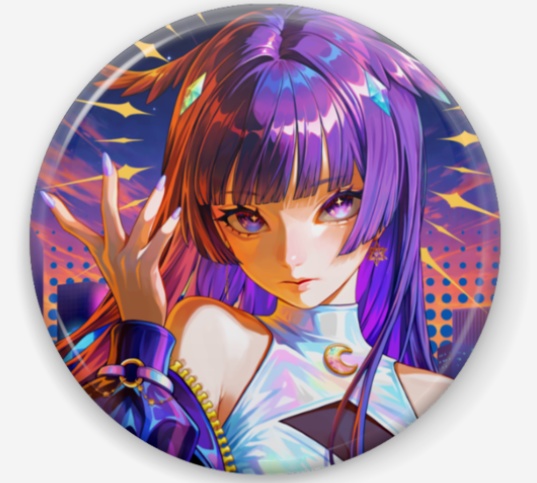 活動6周年記念グッズ 缶バッジ 煌木紫音