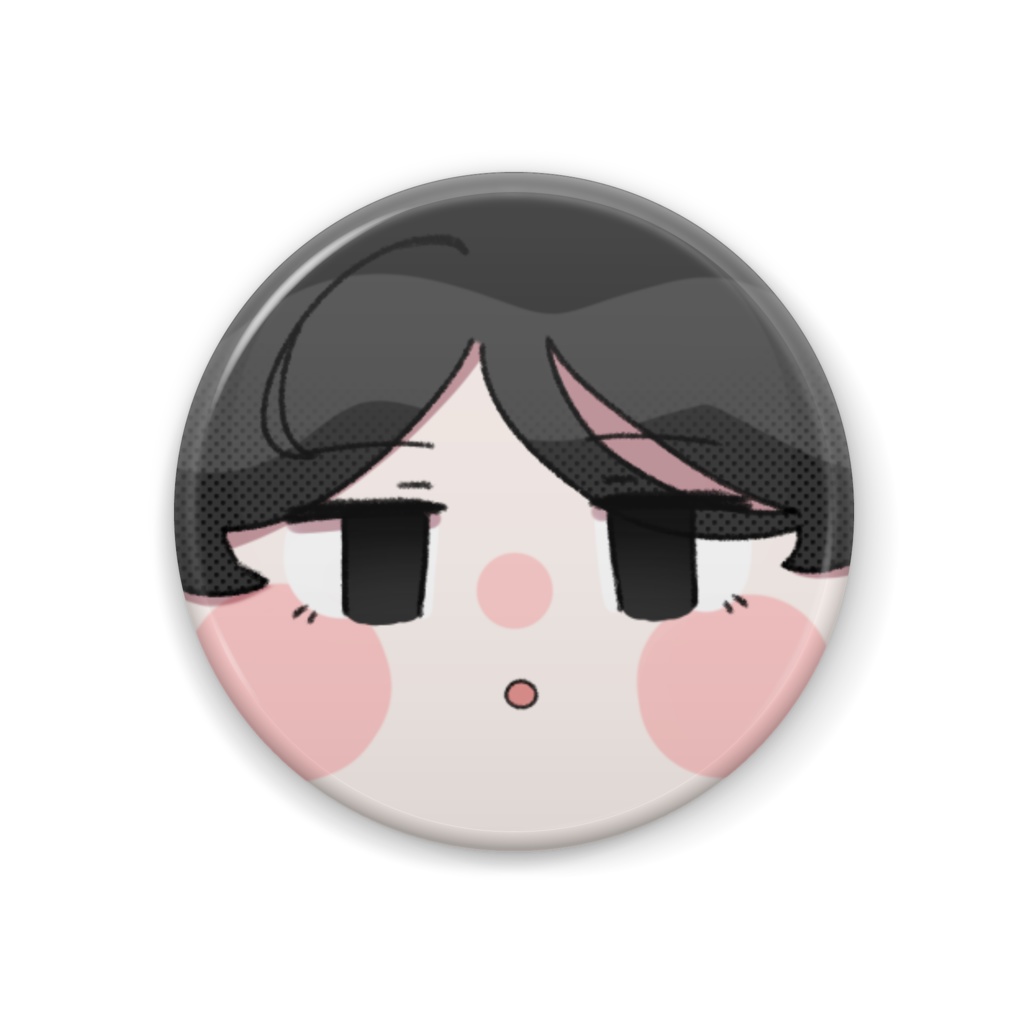 鈴音景高 顔面缶バッチ