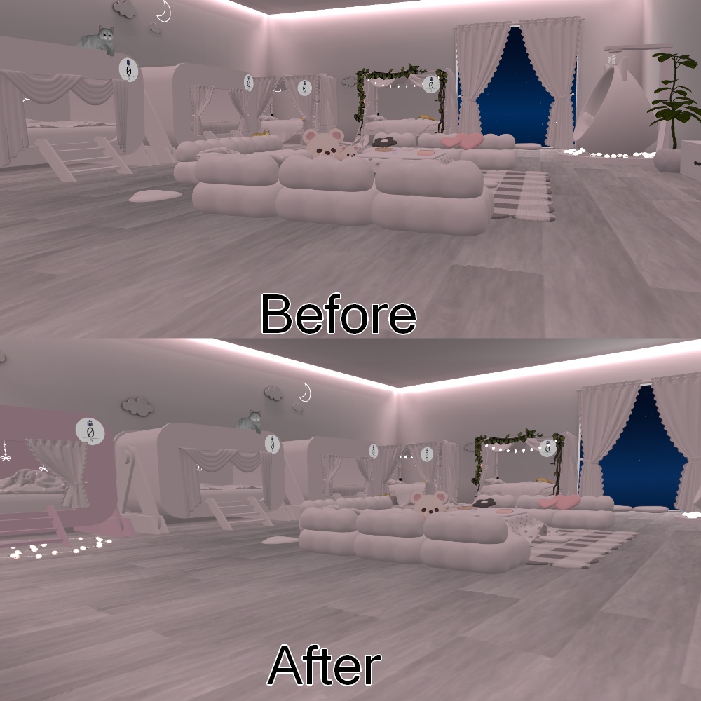 【VRCワールド向け】ぽわぽわシェーダー(導入調整簡単)