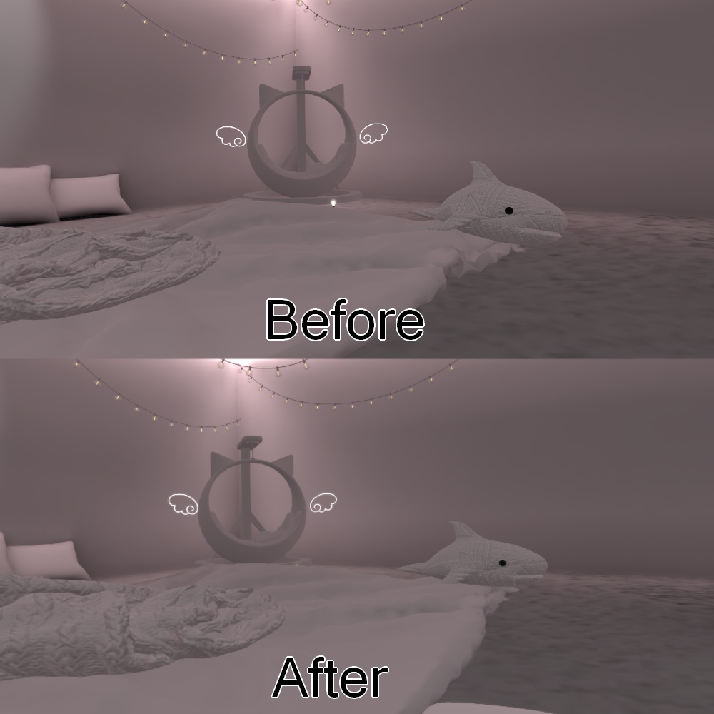 【VRCワールド向け】ぽわぽわシェーダー(導入調整簡単)