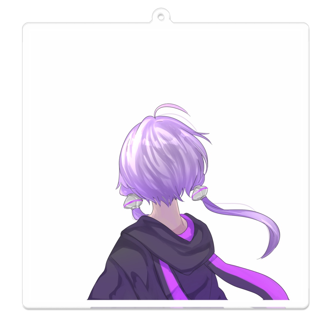 結月ゆかり　100×100(mm) 背景透かしアクキー