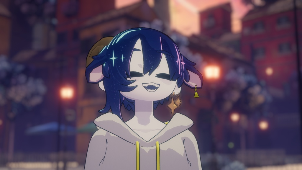 ひつじさんの耳と角!