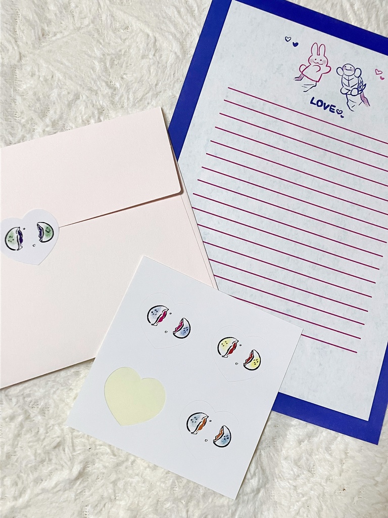 🐇🐢概念レターセット【パペットあんぱん】