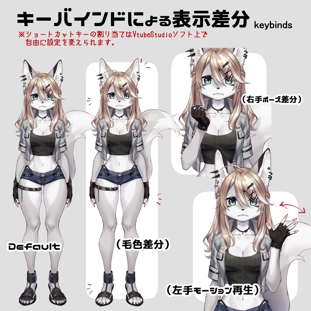 【Live2D】ケモノっ娘モデル【カスタム】