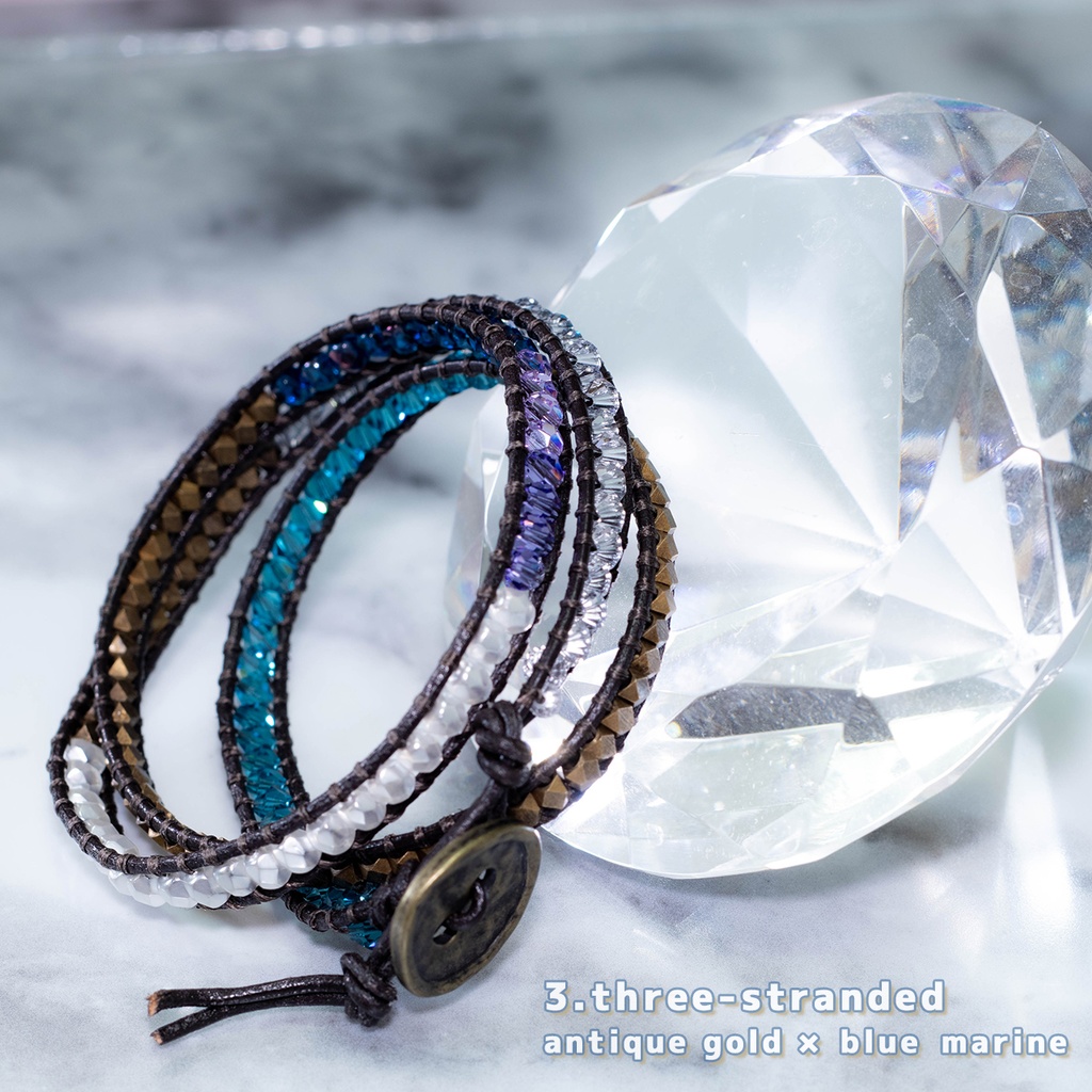 wrap bracelet 3-stranded ラップブレス