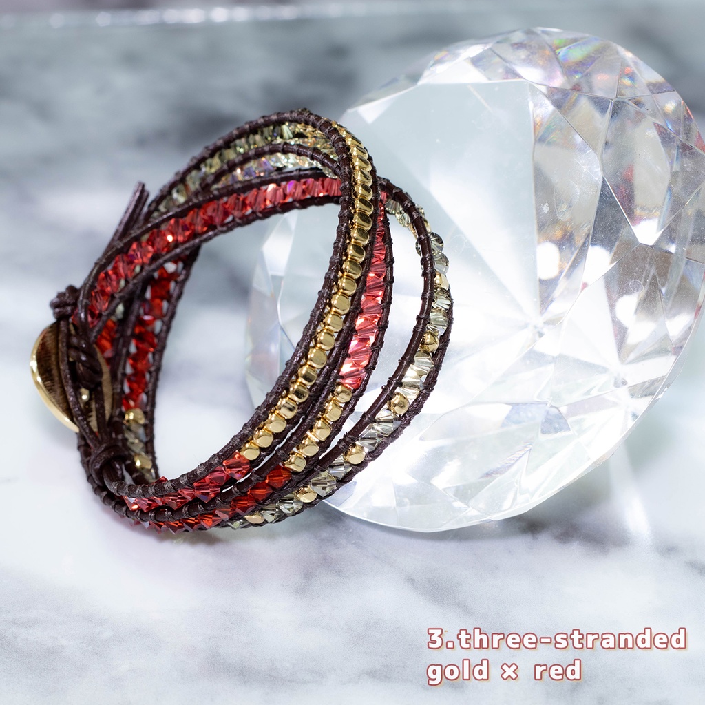 wrap bracelet 3-stranded ラップブレス