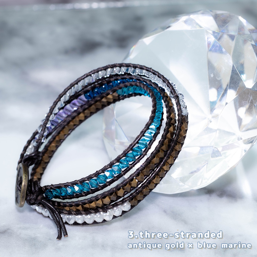 wrap bracelet 3-stranded ラップブレス