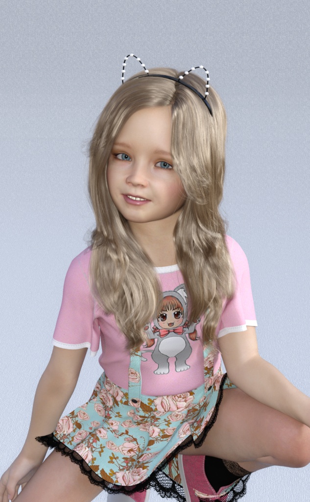Kitten ears Headband for Daz3d