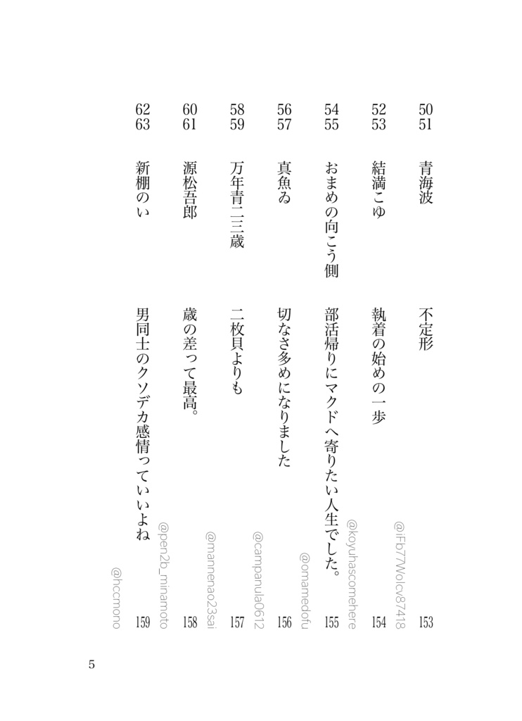 【60人の短歌集】BL短歌アンソロジー60
