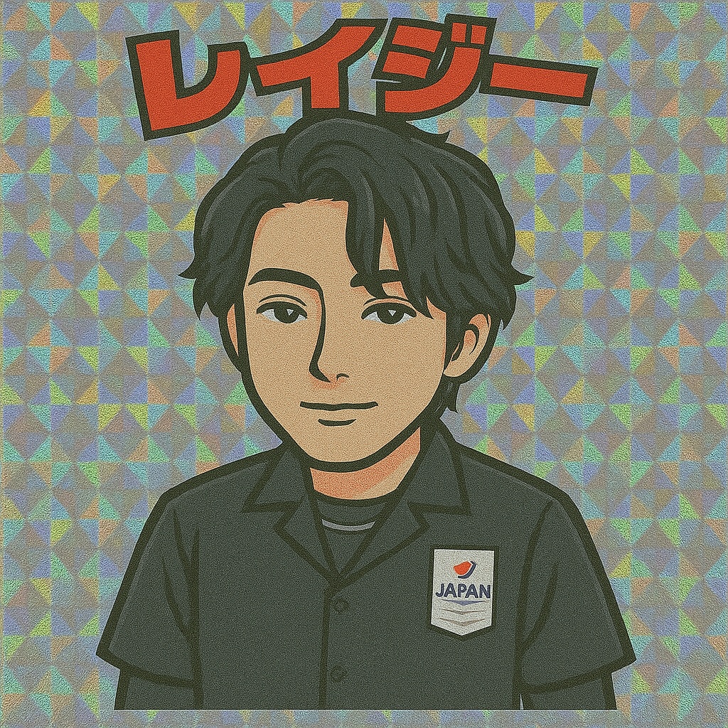 レイジージブリ風ホログラムステッカー風イラスト