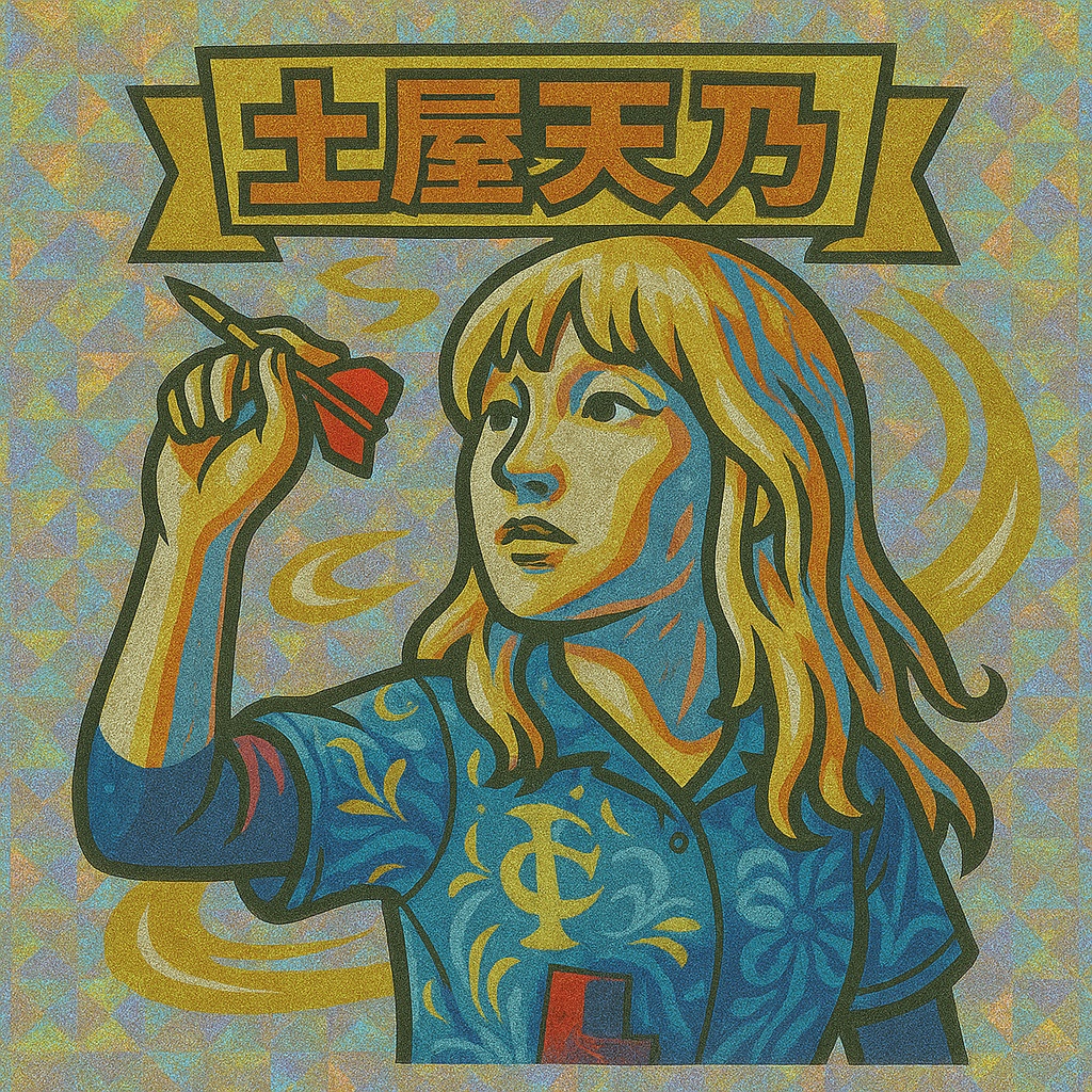 土屋天乃ビックリマンシール風ホログラムステッカー風イラスト