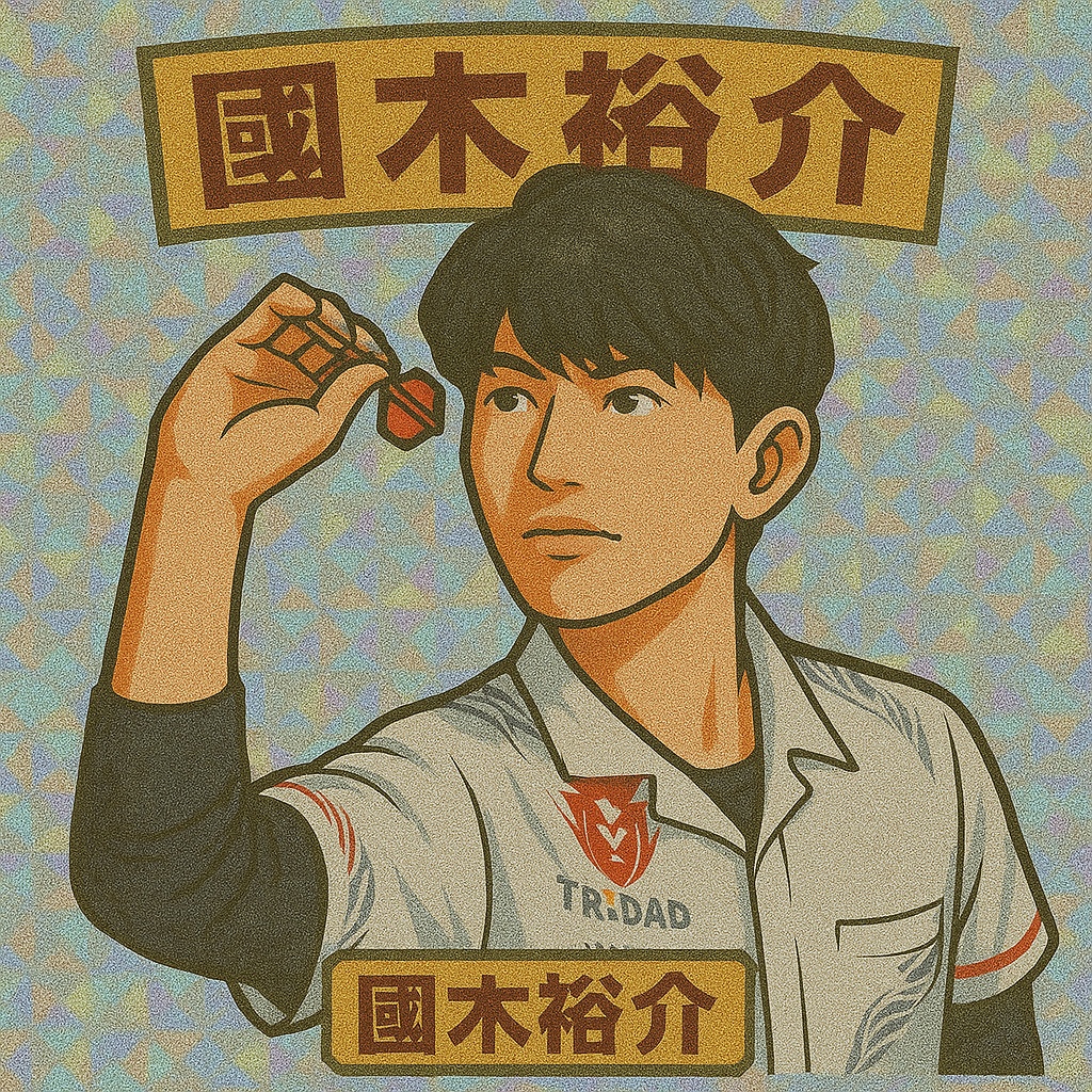 國木裕介ビックリマンシール風ホログラムステッカー風イラスト