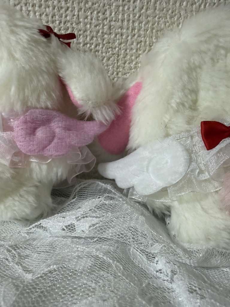 天使なうさぎ 小悪魔な猫 8cmきぐるみ