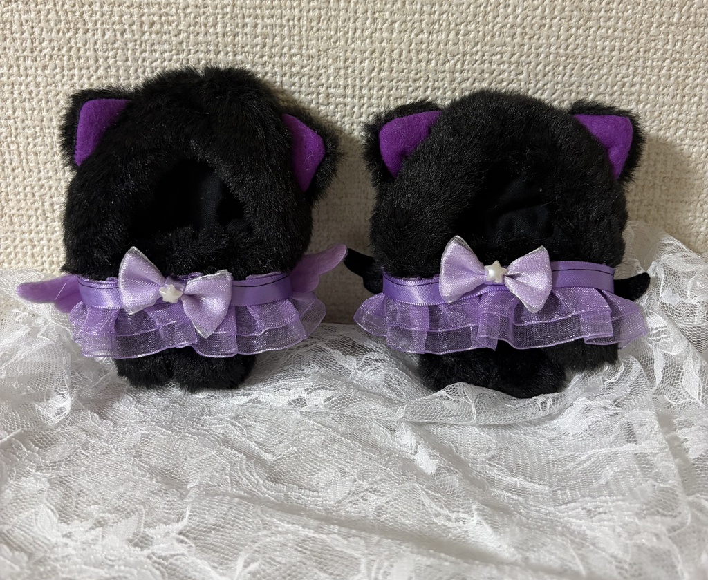 天使なうさぎ 小悪魔な猫 8cmきぐるみ