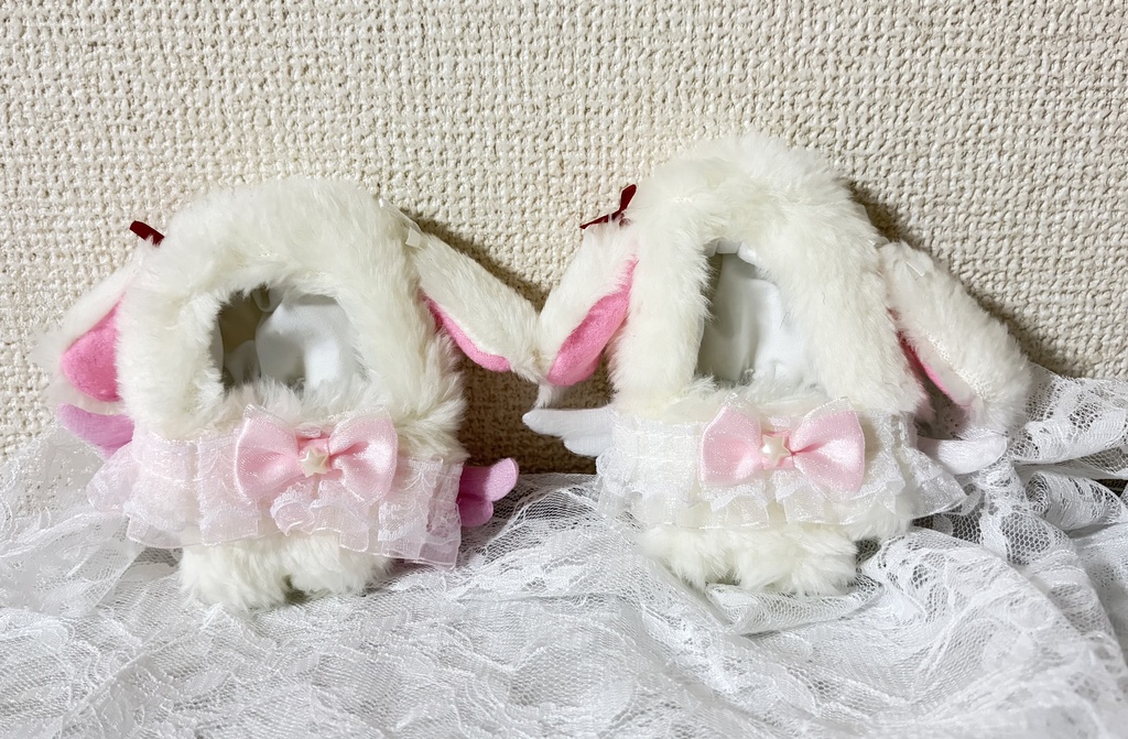 天使なうさぎ 小悪魔な猫 8cmきぐるみ