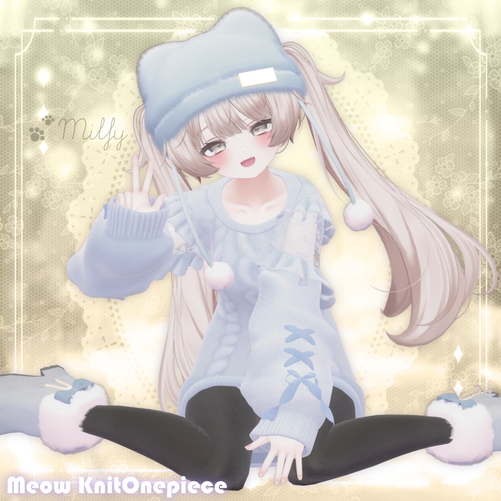 ʚ 21 アバター対応 ɞ Meow Knit Onepiece 🐾ˎˊ˗