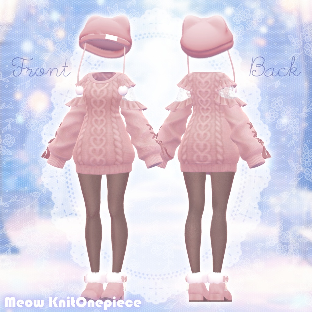 ʚ 21 アバター対応 ɞ Meow Knit Onepiece 🐾ˎˊ˗