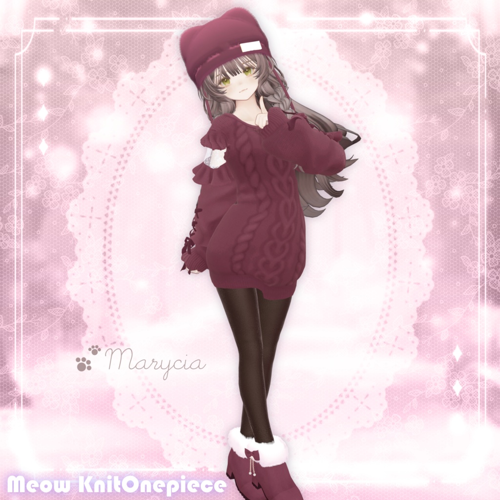ʚ 24 アバター対応 ɞ Meow Knit Onepiece 🐾ˎˊ˗