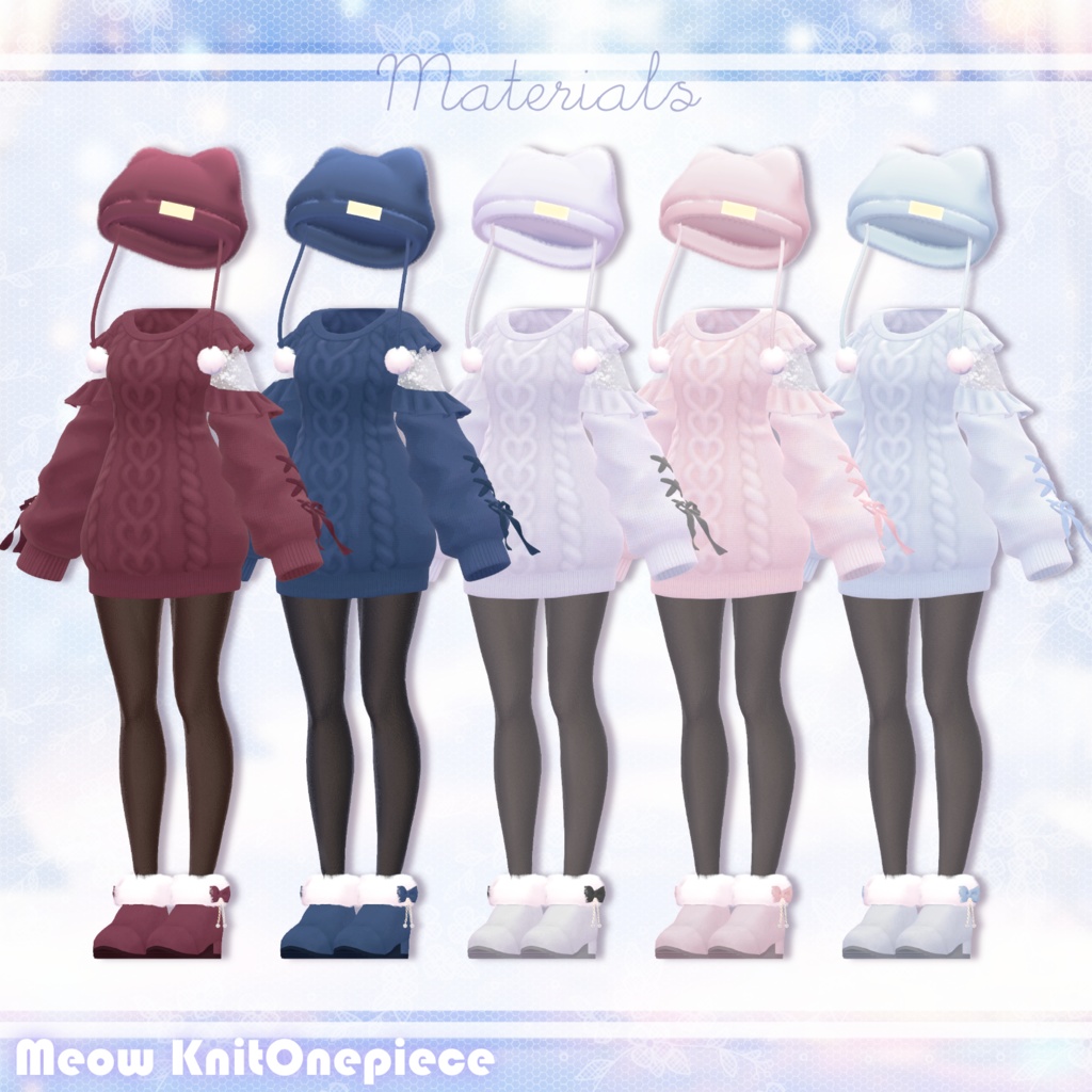ʚ 21 アバター対応 ɞ Meow Knit Onepiece 🐾ˎˊ˗