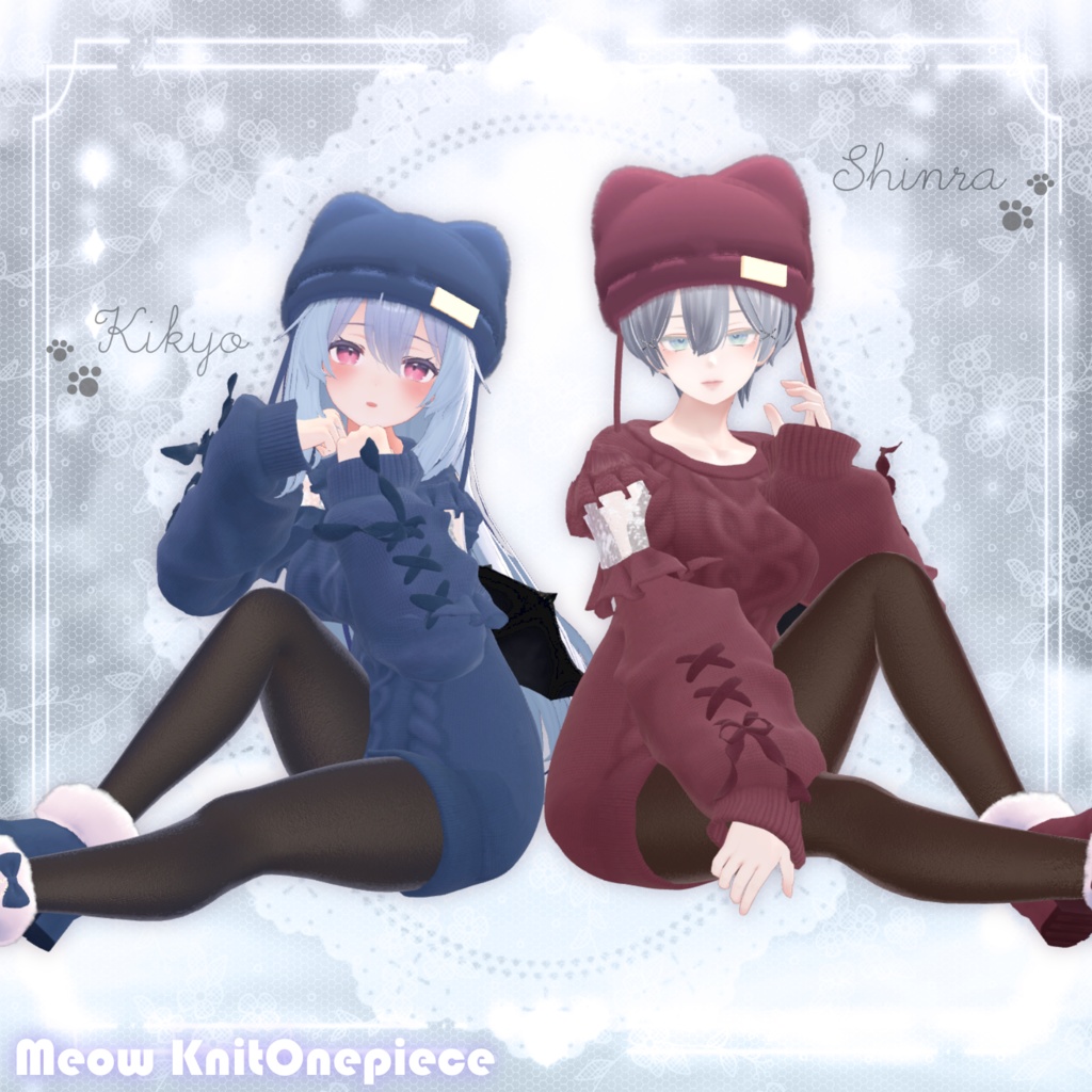 ʚ 21 アバター対応 ɞ Meow Knit Onepiece 🐾ˎˊ˗
