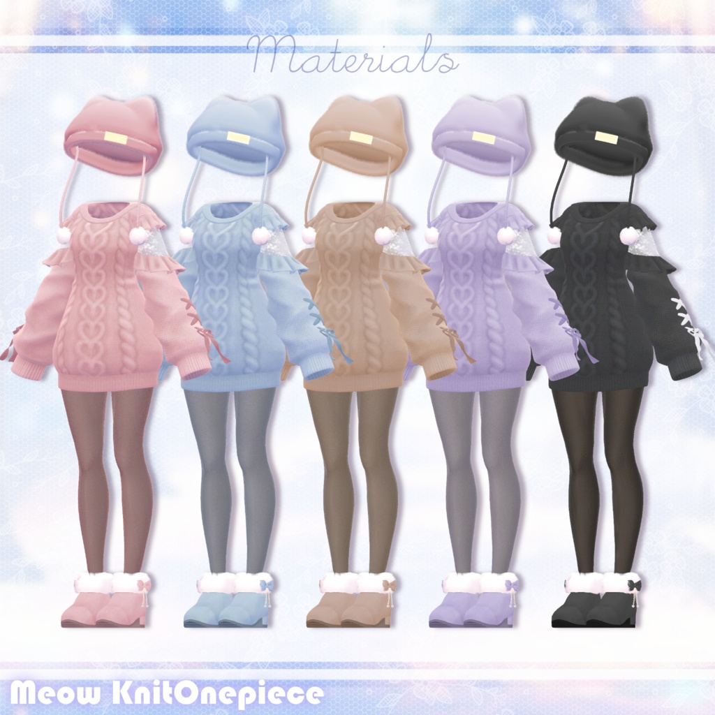 ʚ 21 アバター対応 ɞ Meow Knit Onepiece 🐾ˎˊ˗