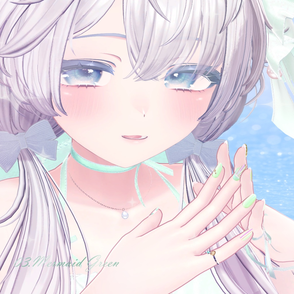 ʚ 18アバター対応 ɞ Mermaid Twinkle Nail 🐚ˎˊ˗