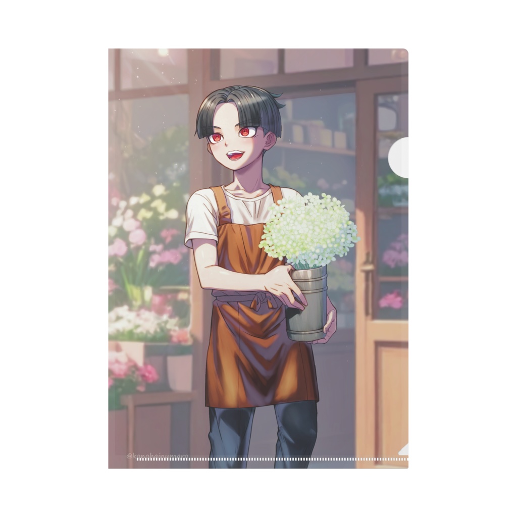 A4クリアファイル「花屋楽くん」&「お風呂上り楽くん」