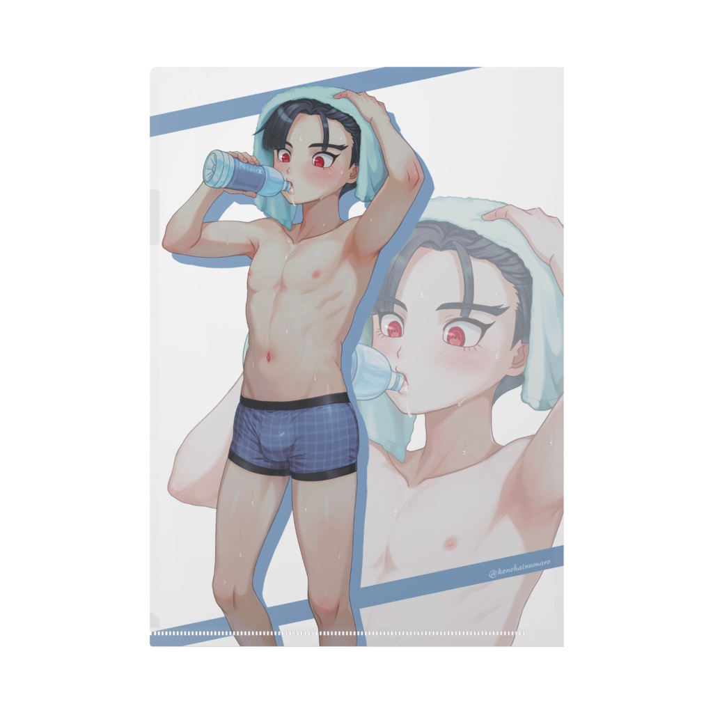 A4クリアファイル「花屋楽くん」&「お風呂上り楽くん」